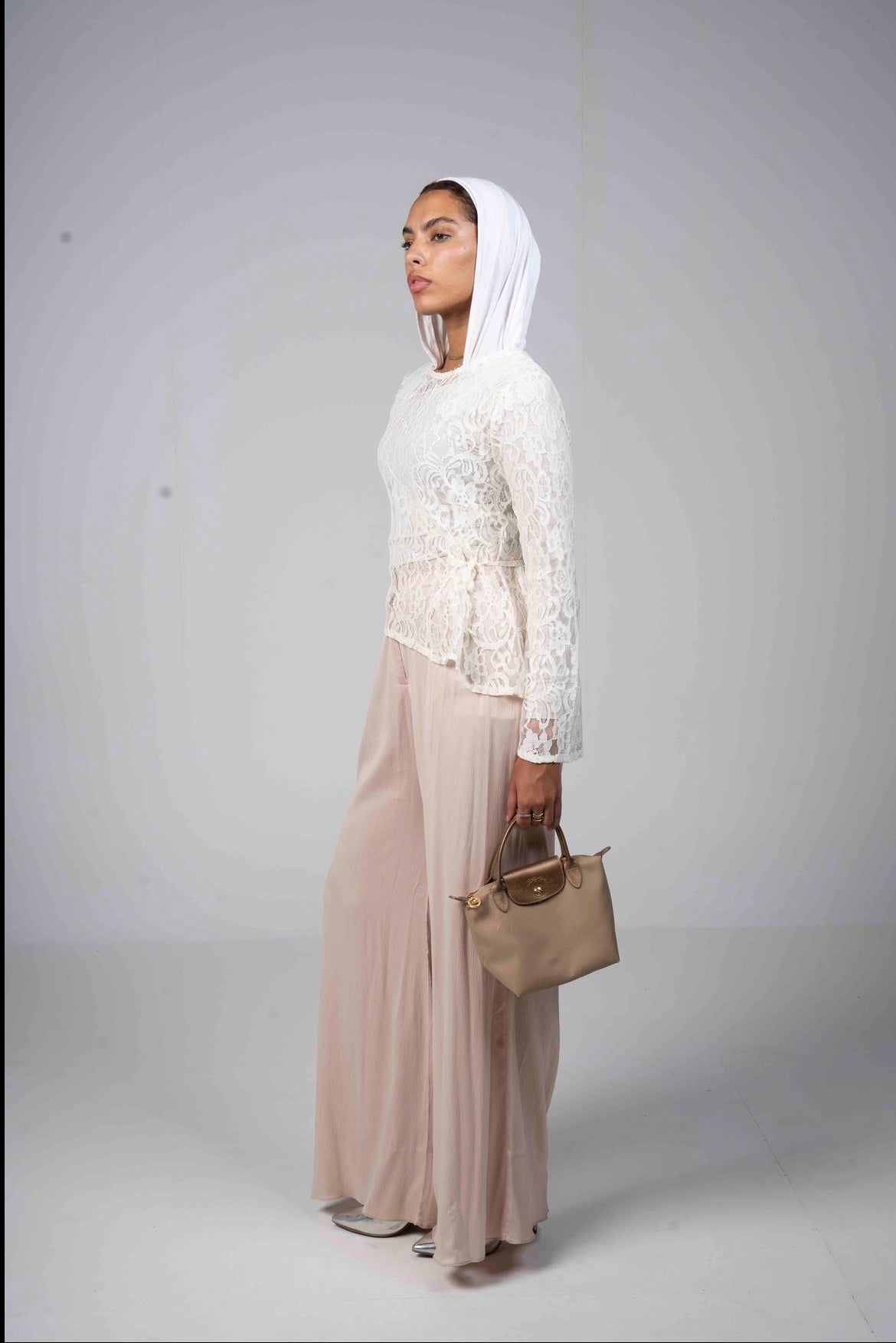 Lace Adjustable Top in Off White