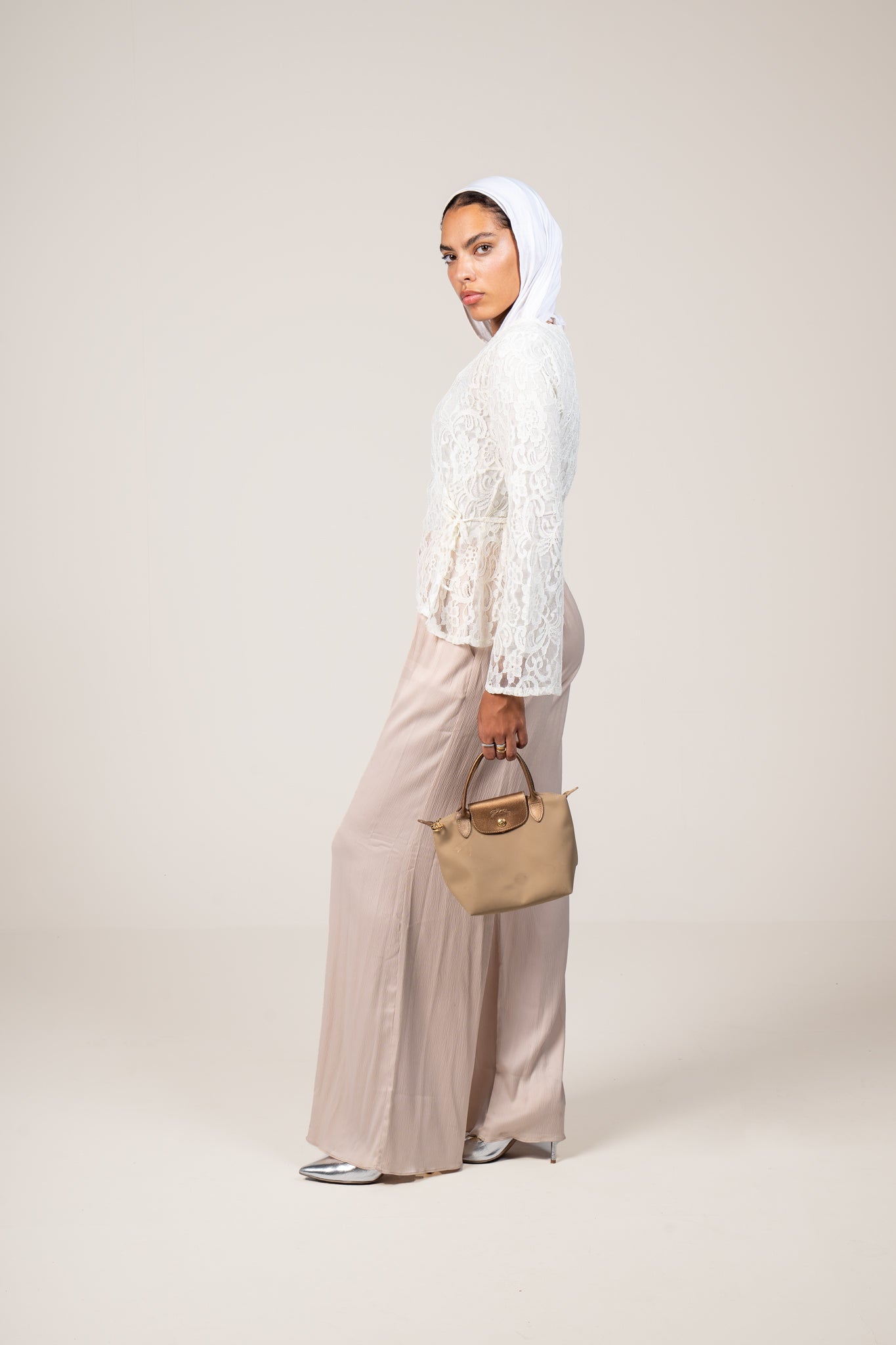 Lace Adjustable Top in Off White