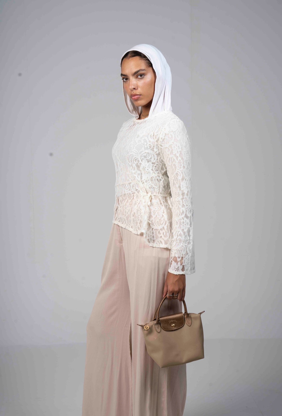 Lace Adjustable Top in Off White