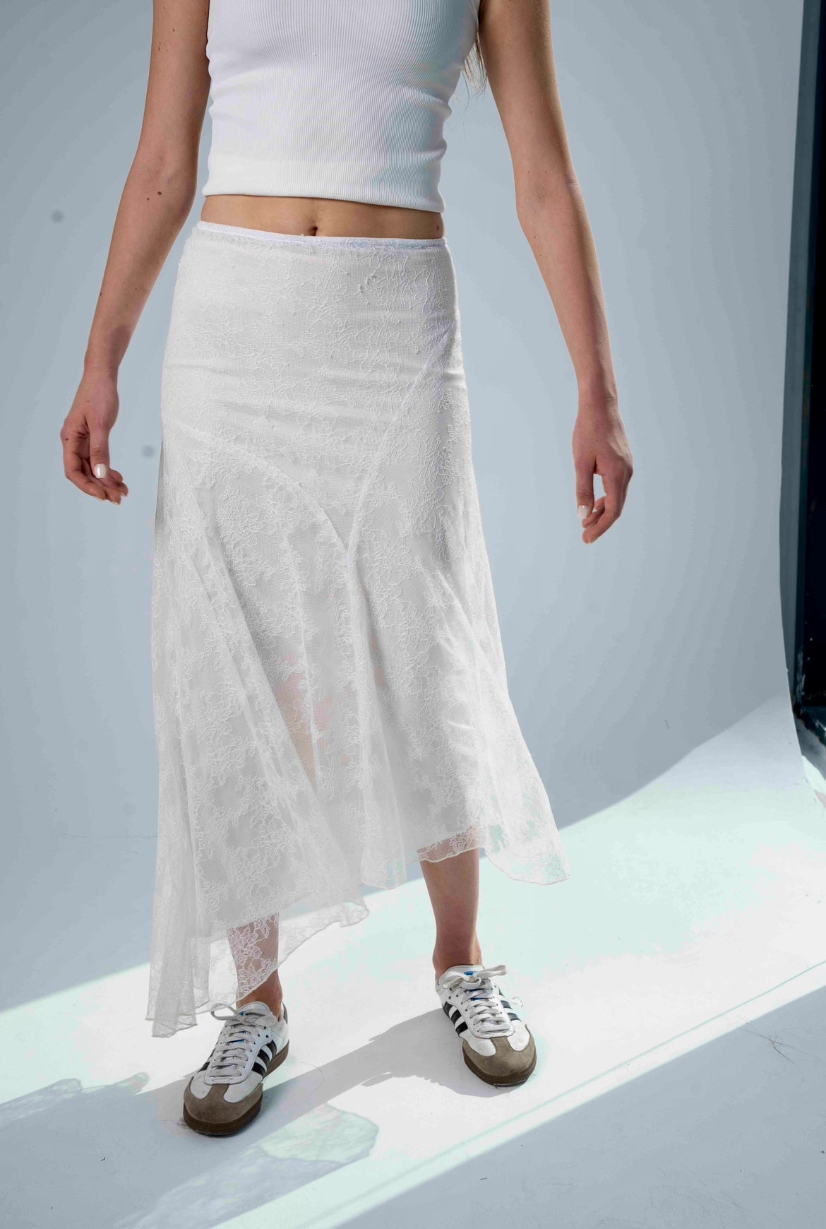 Boho Lace Skirt: Off White
