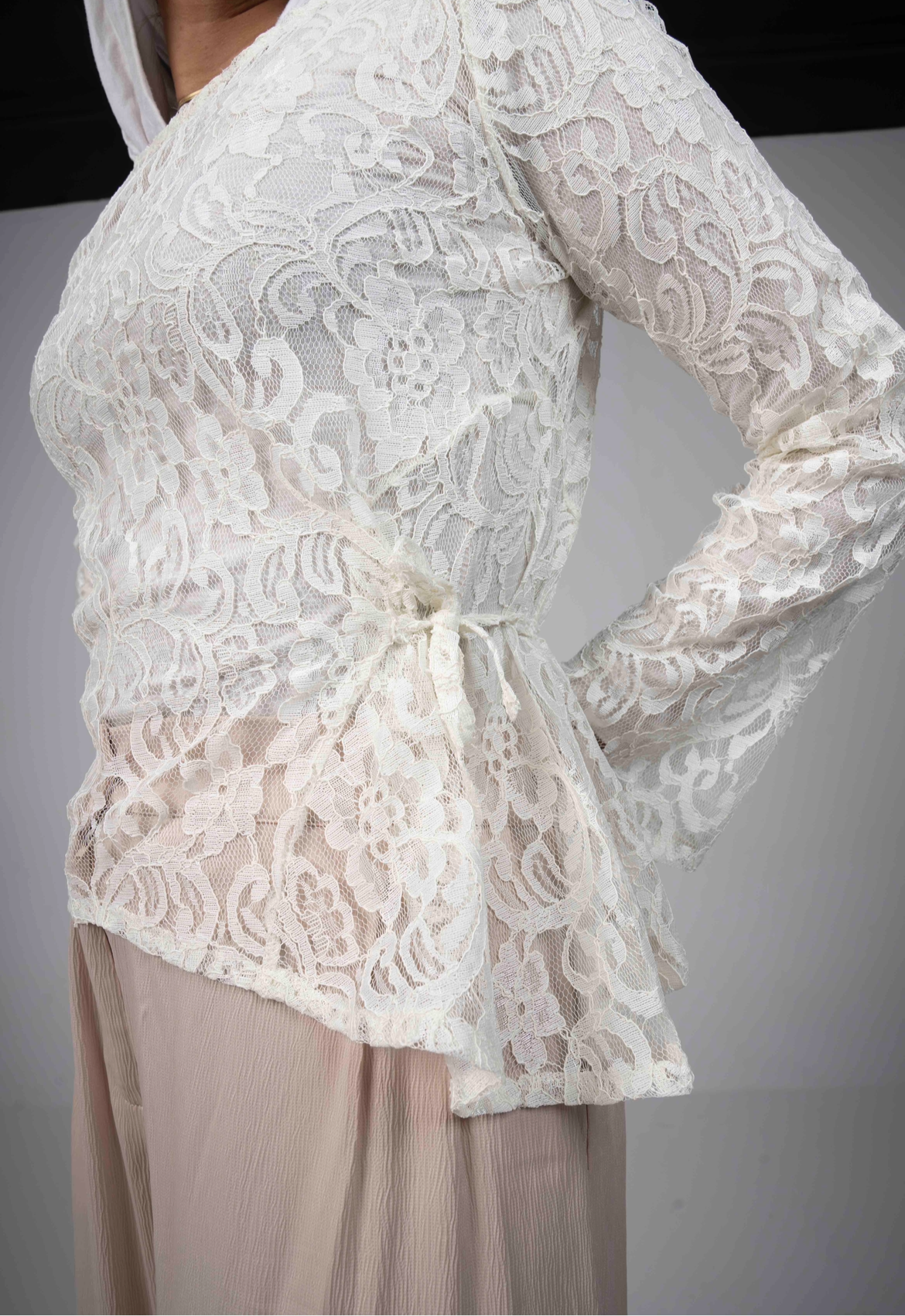 Lace Adjustable Top in Off White