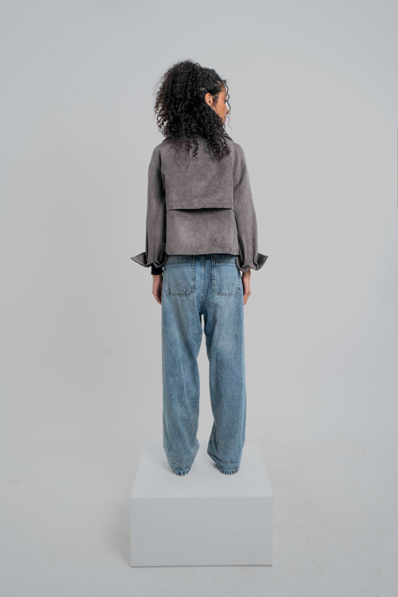 The Barn Jacket in Grey Suede