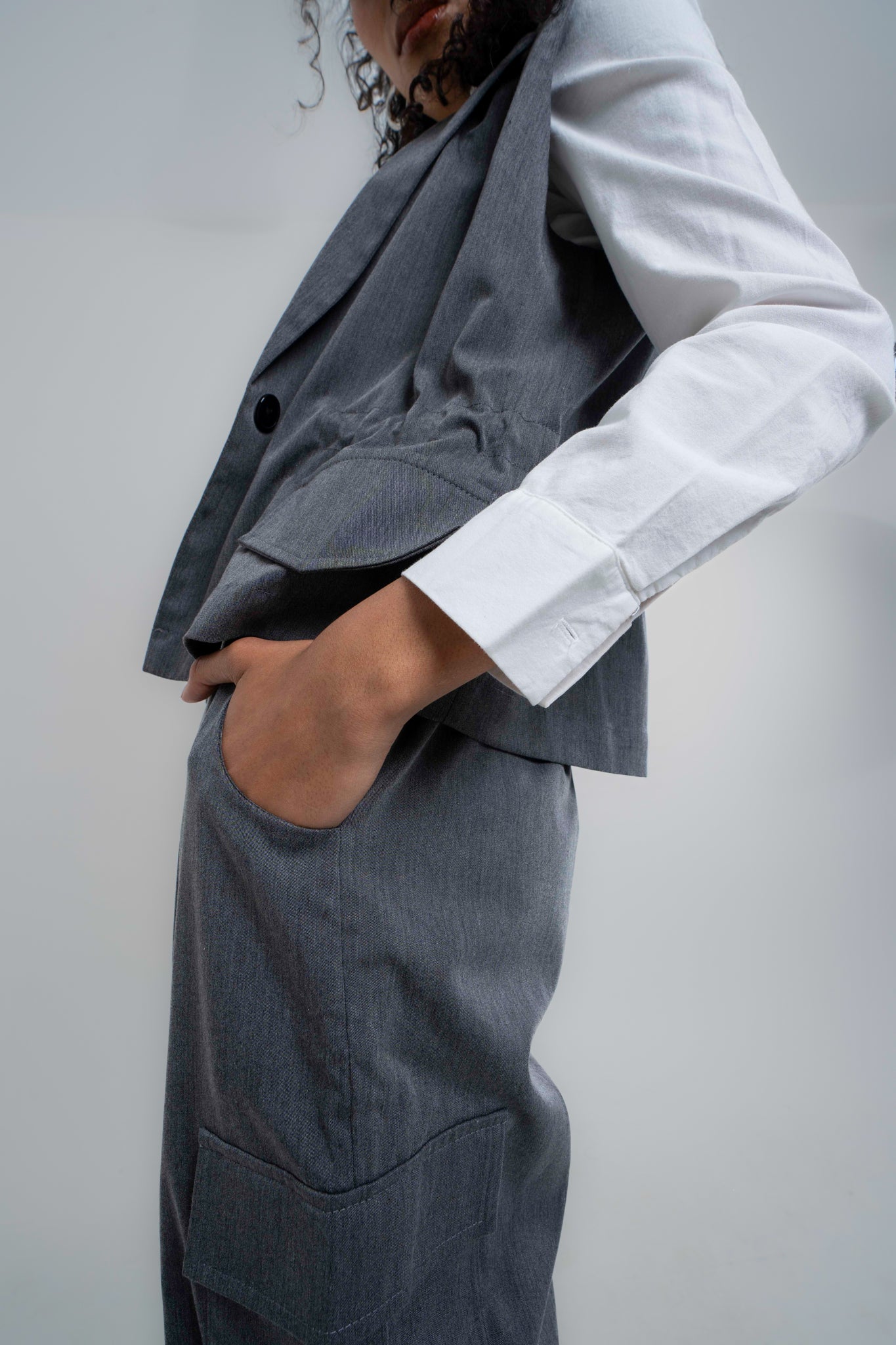Woman in Grey // Wool Vest