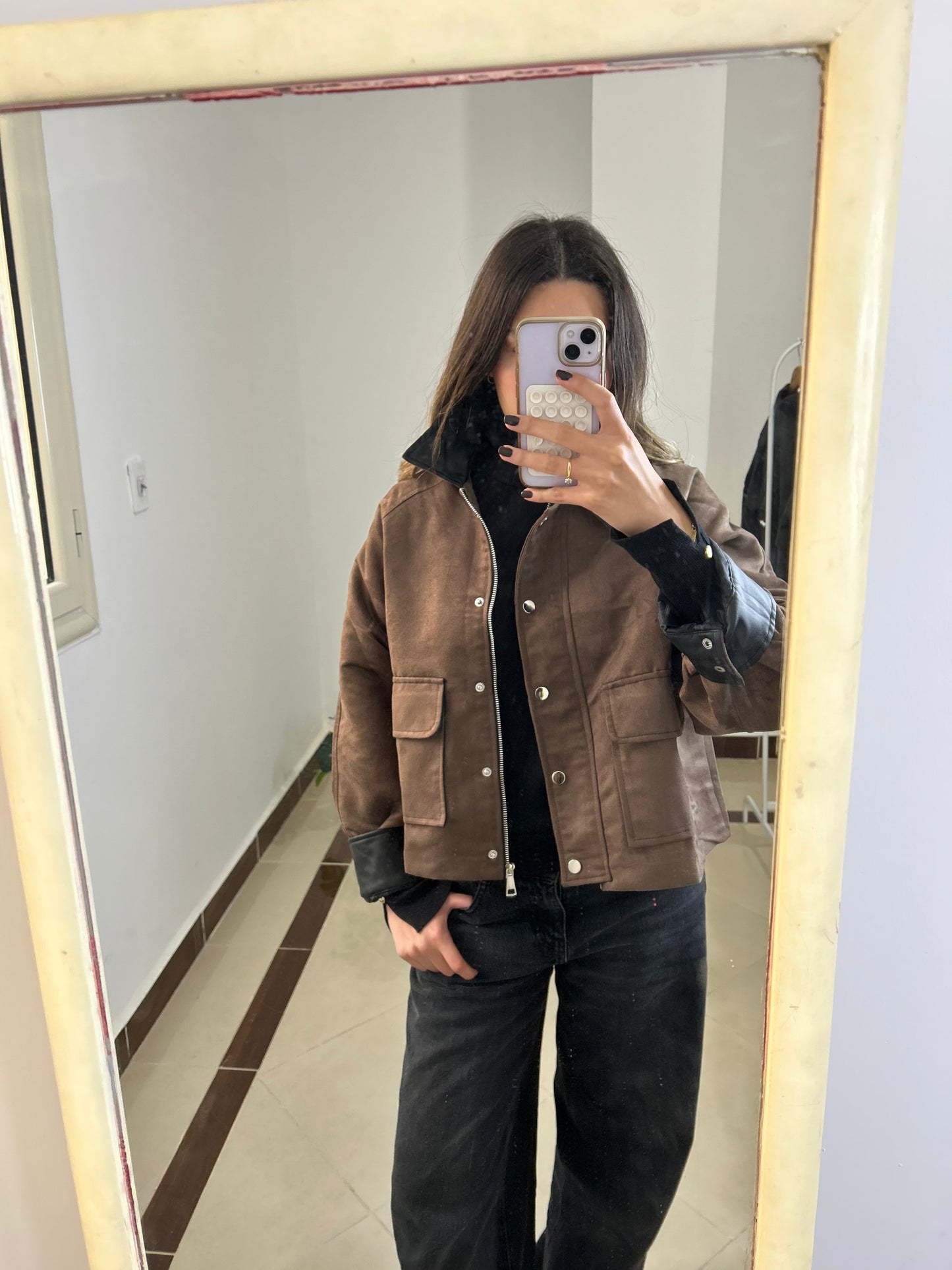 The Barn Jacket in Brown Suede