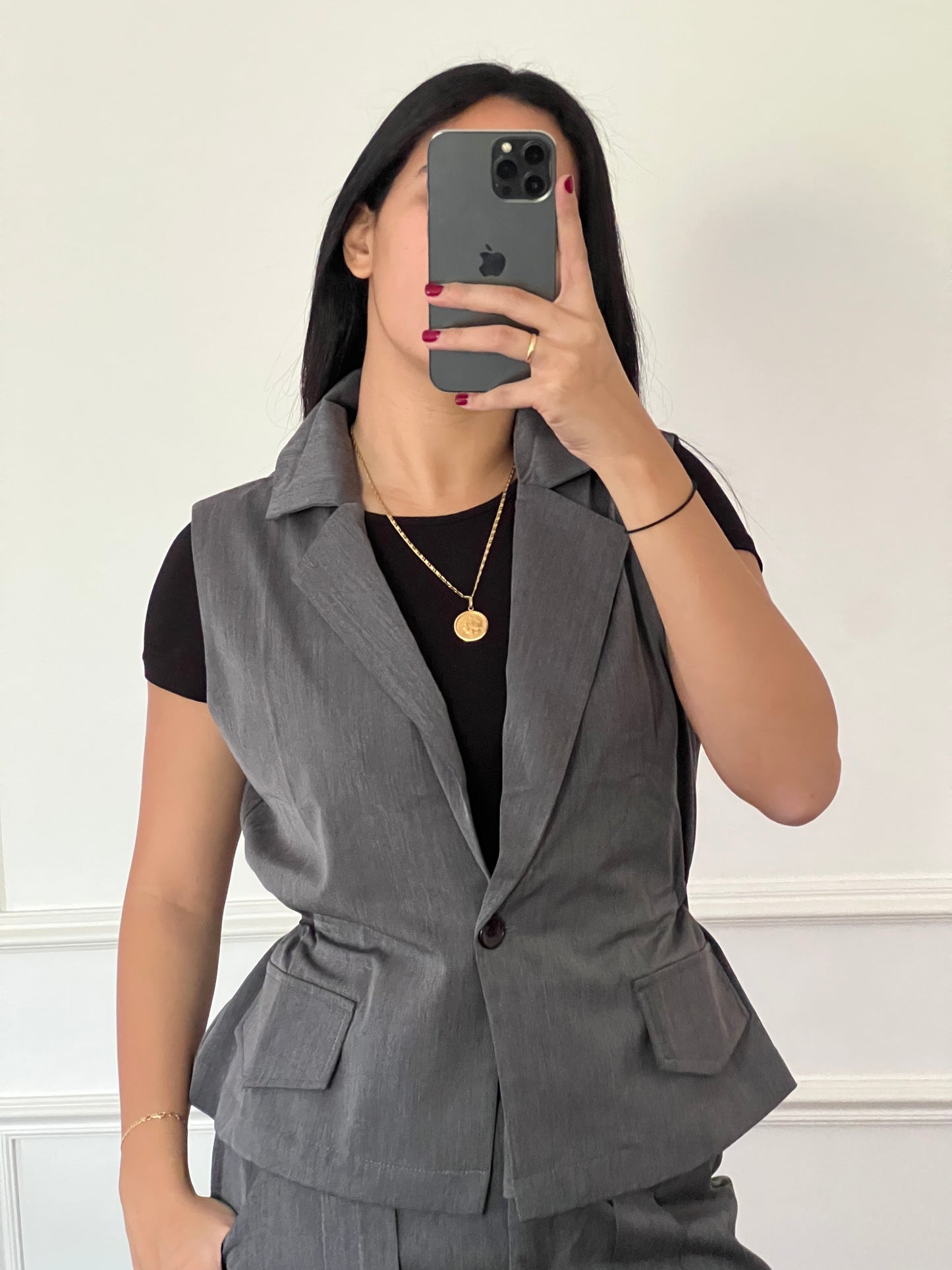 Woman in Grey // Wool Vest