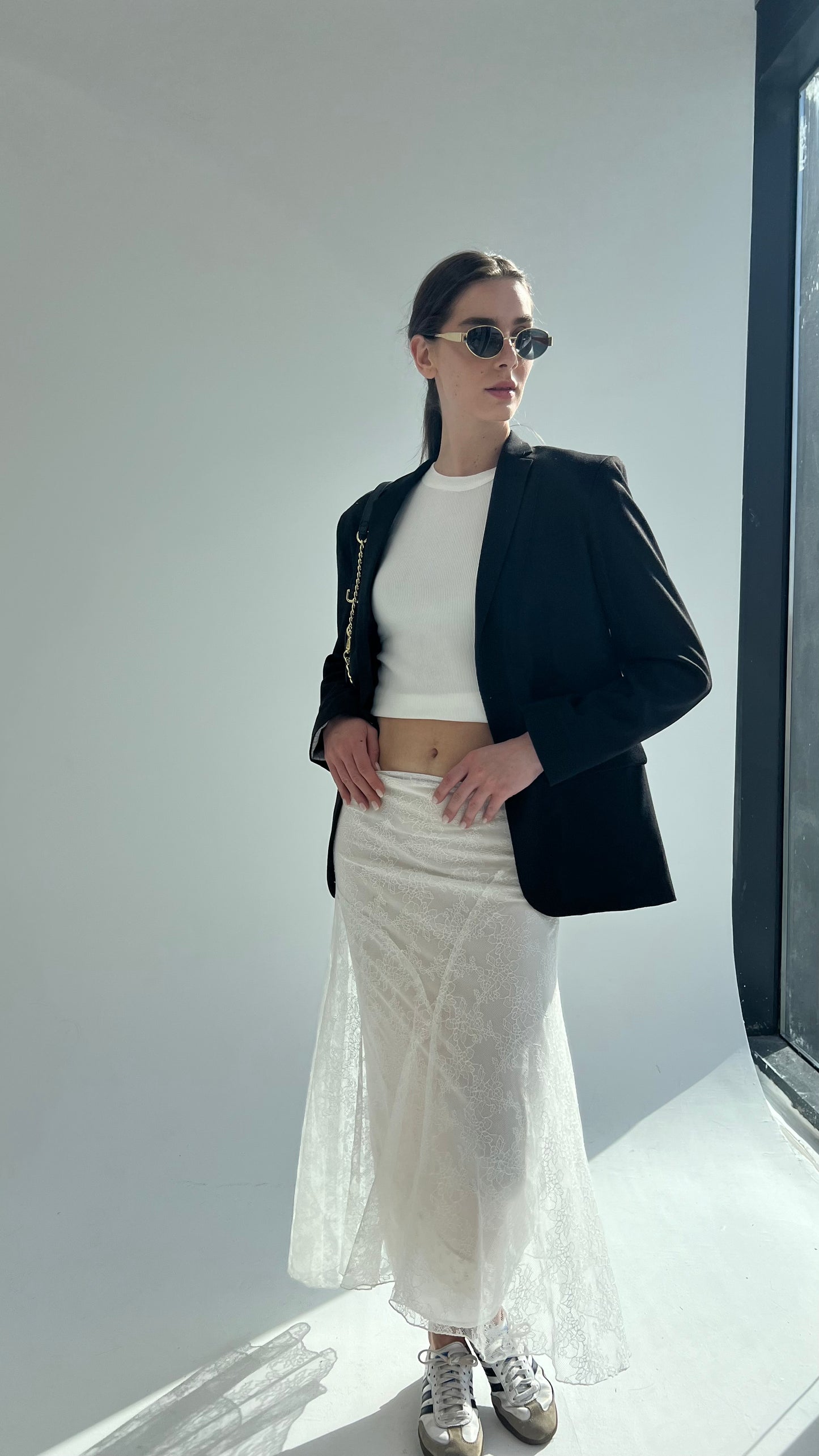 Boho Lace Skirt: Off White