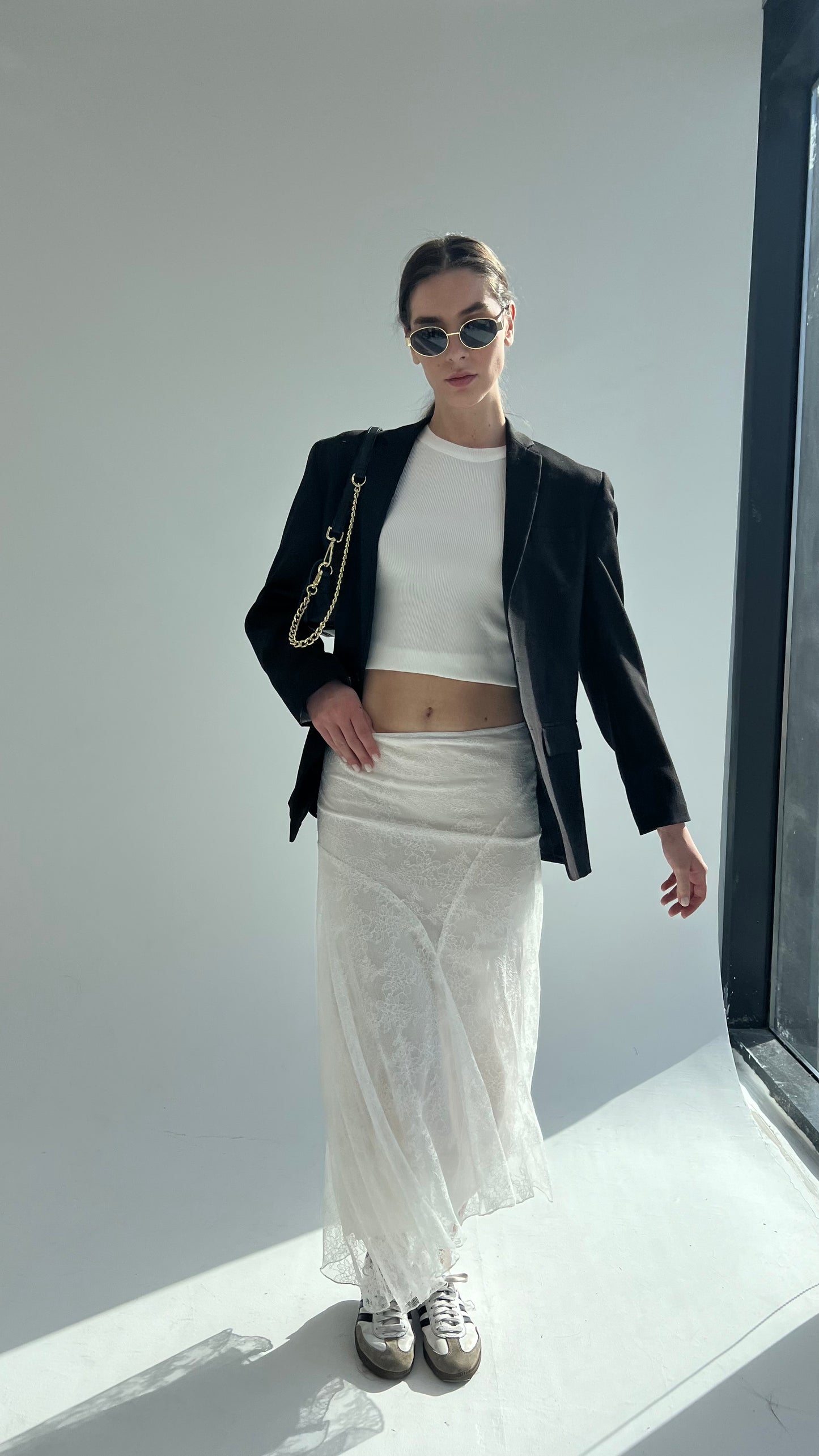 Boho Lace Skirt: Off White