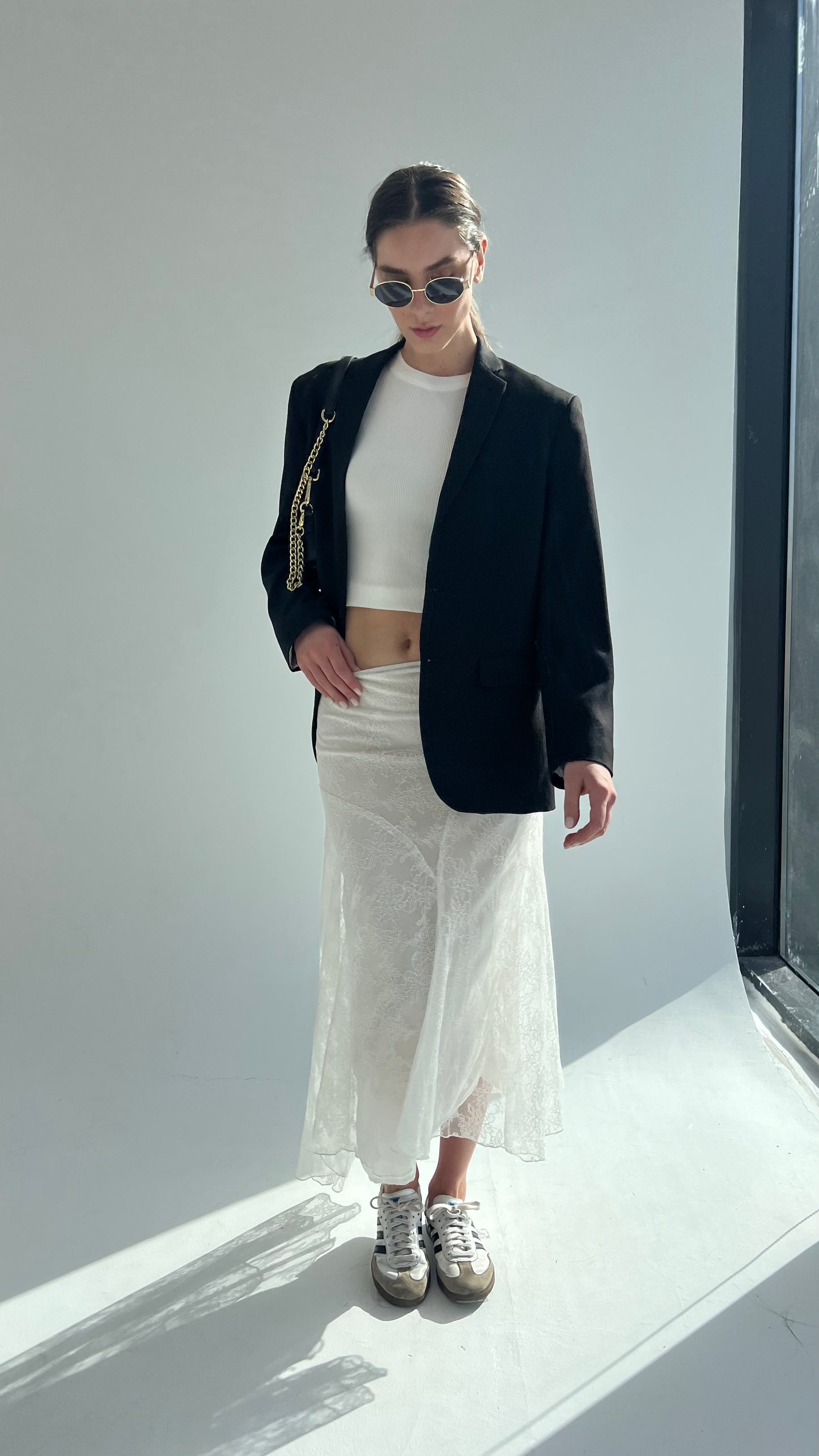 Boho Lace Skirt: Off White