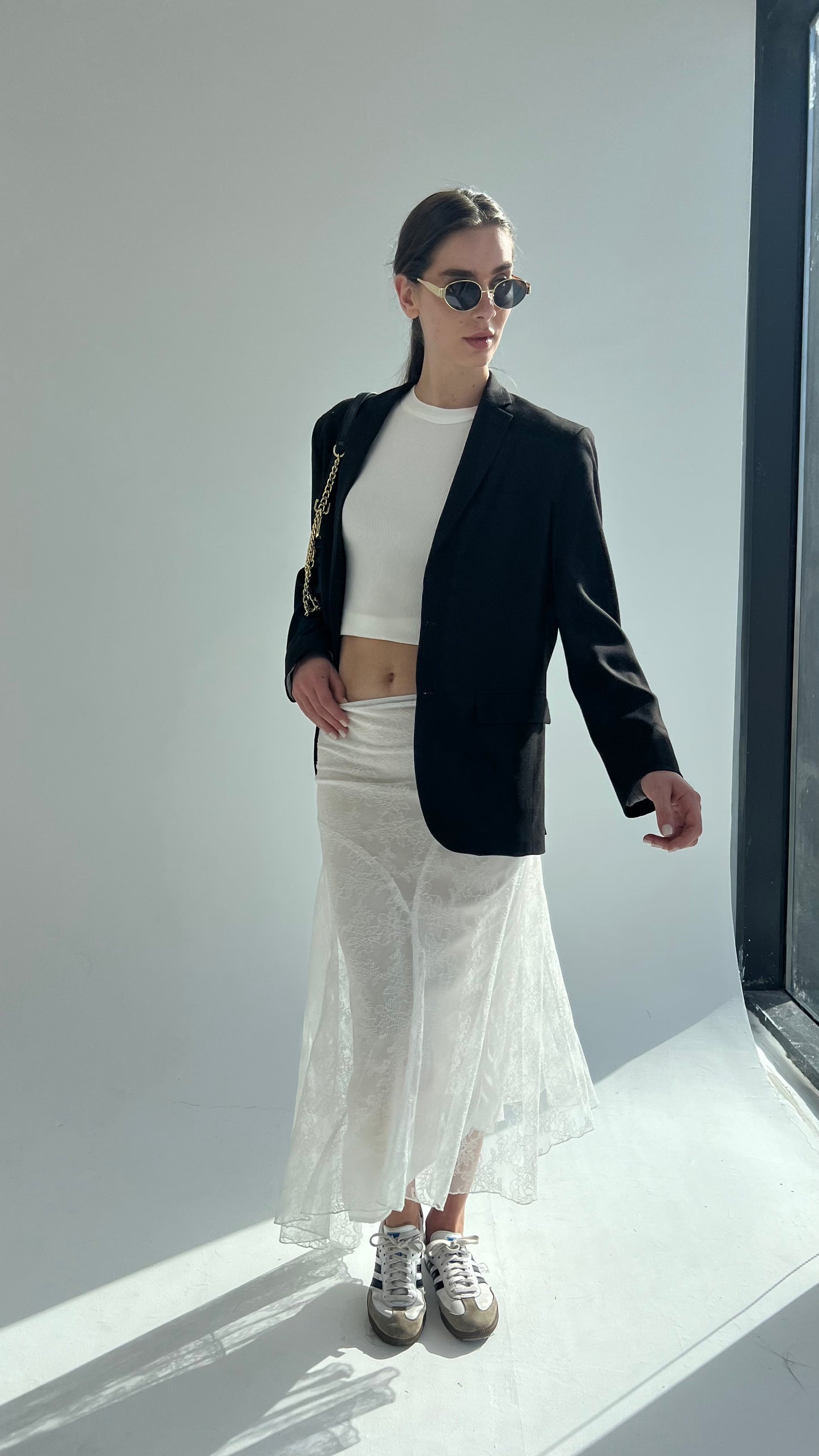 Boho Lace Skirt: Off White