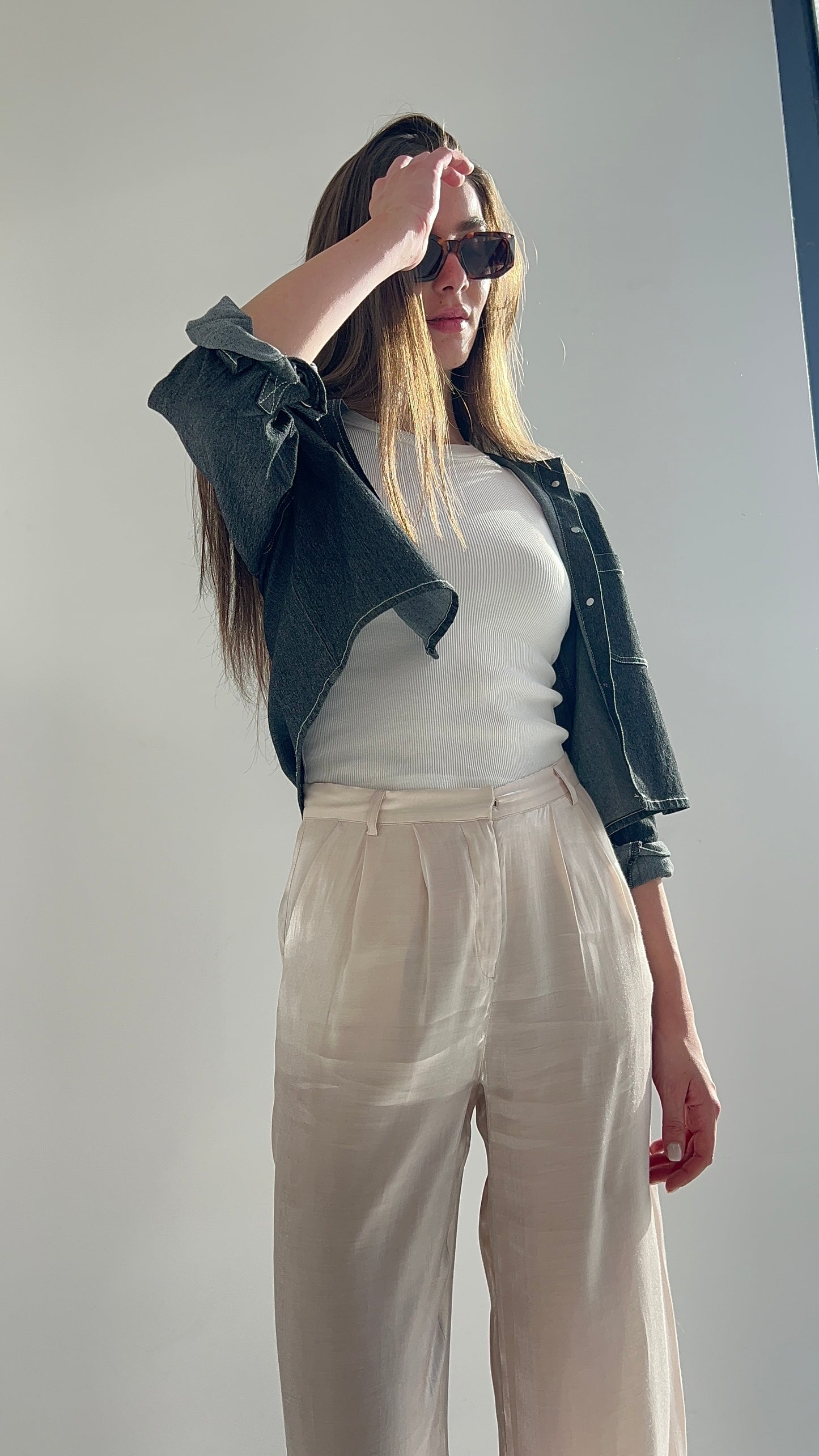 Love Me Shimmer Pants in Nude
