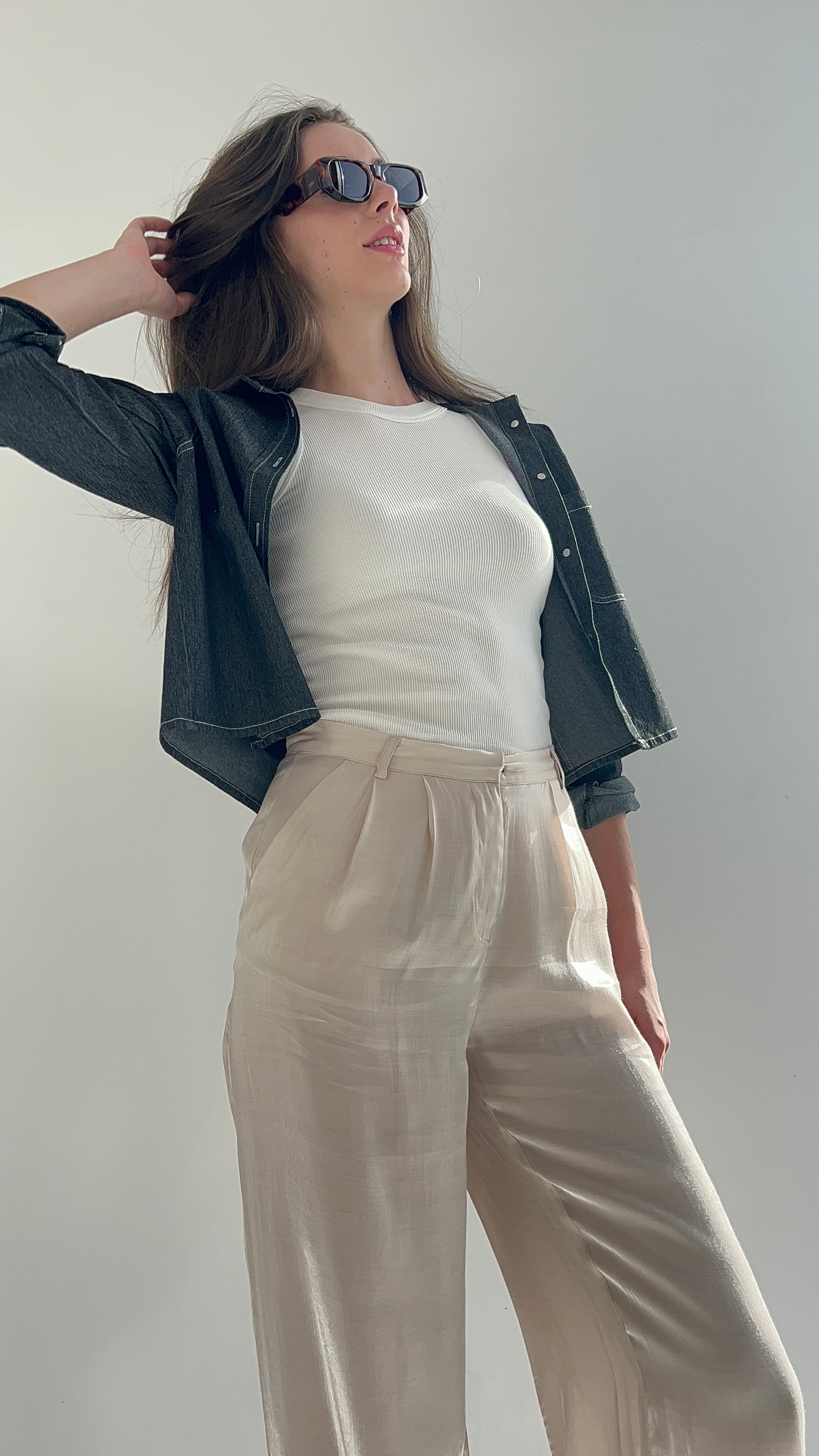 Love Me Shimmer Pants in Nude