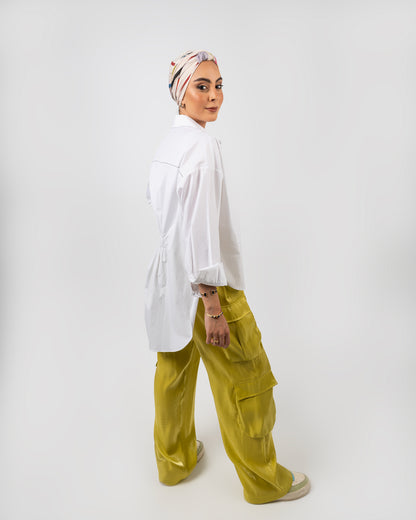 "The Signature" Shimmer Cargo in Mustard