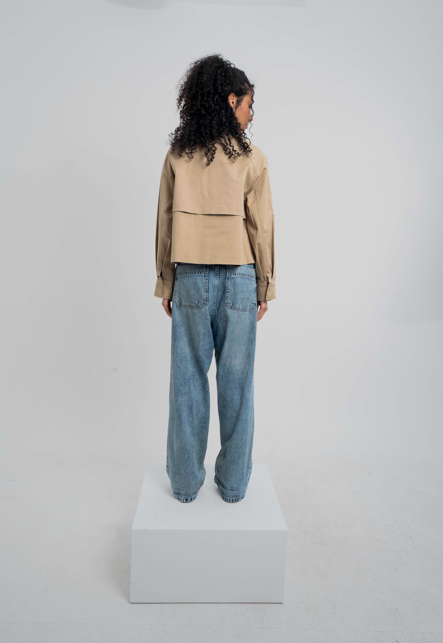 The Barn Jacket in Beige Gabardine