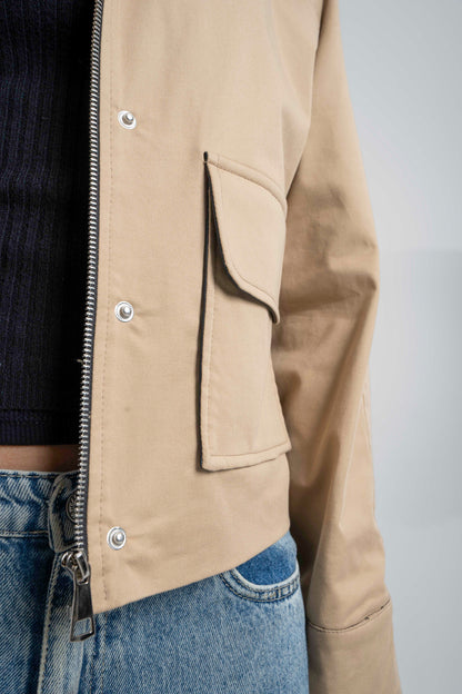 The Barn Jacket in Beige Gabardine