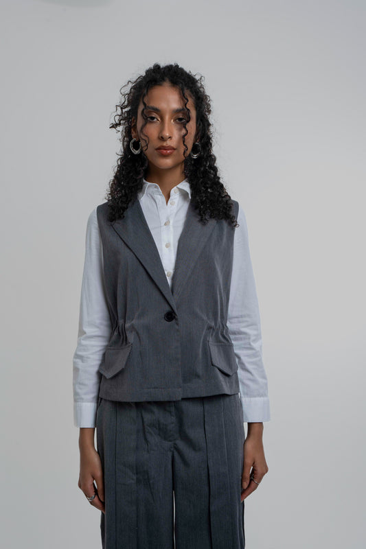 Woman in Grey // Wool Vest