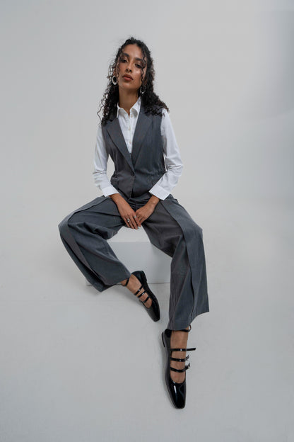 Woman in Grey // Wool Vest