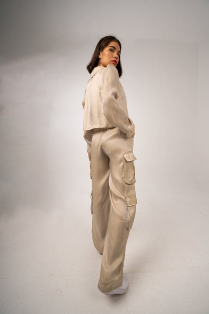The Signature Blazer in Beige Shimmer
