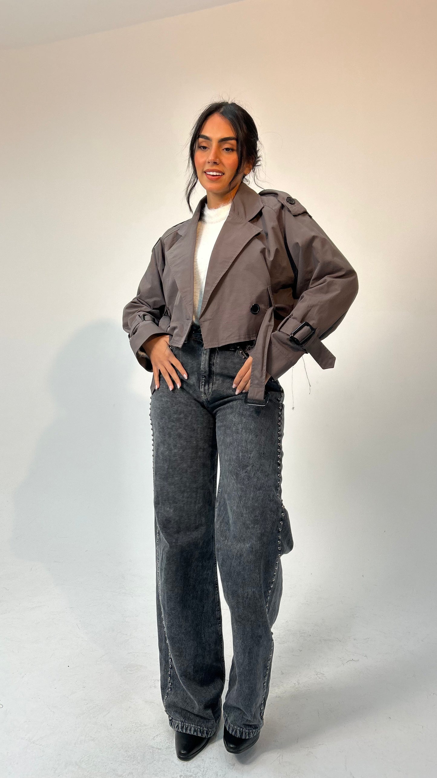 The Mini Trench in Grey
