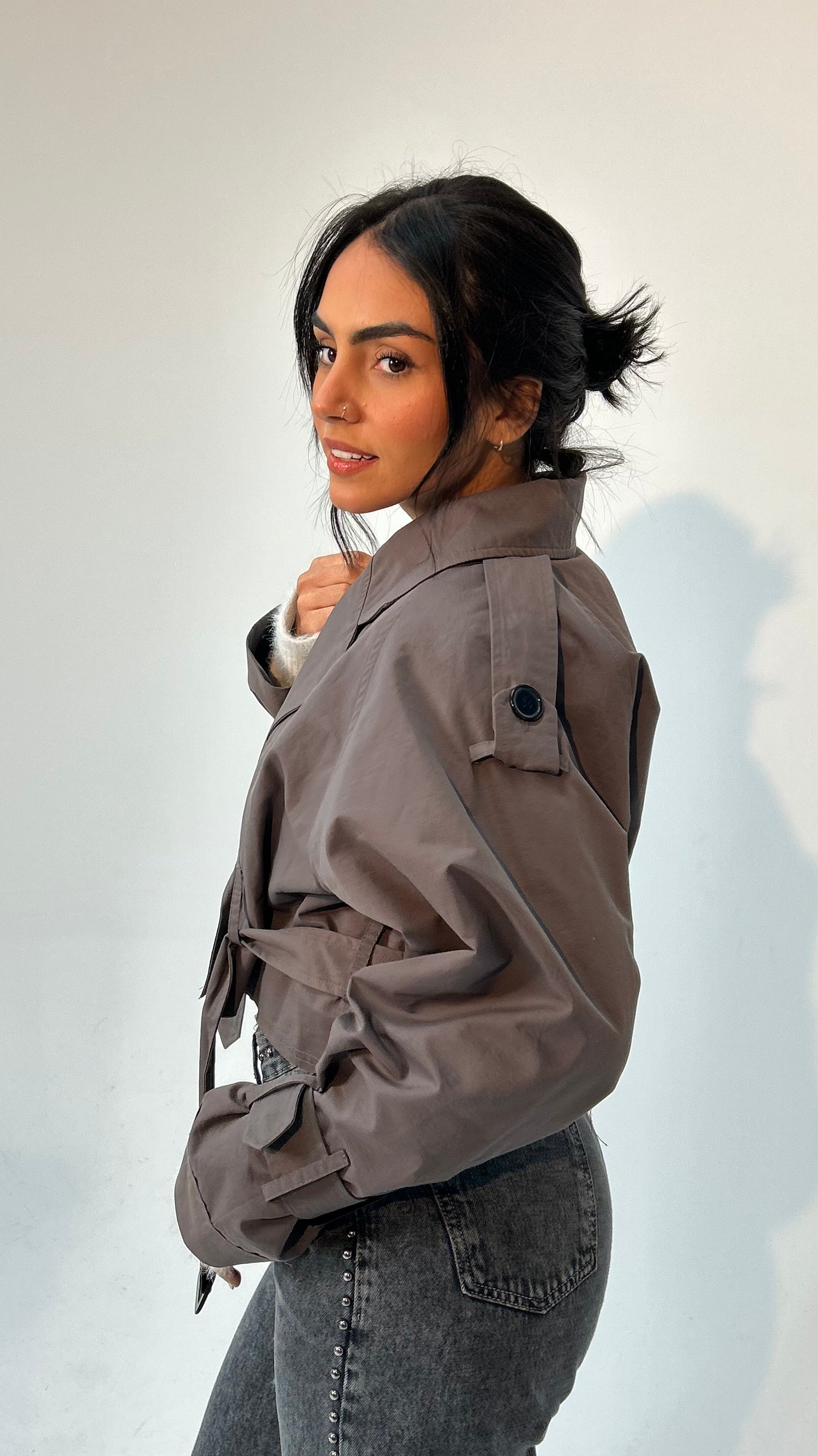 The Mini Trench in Grey