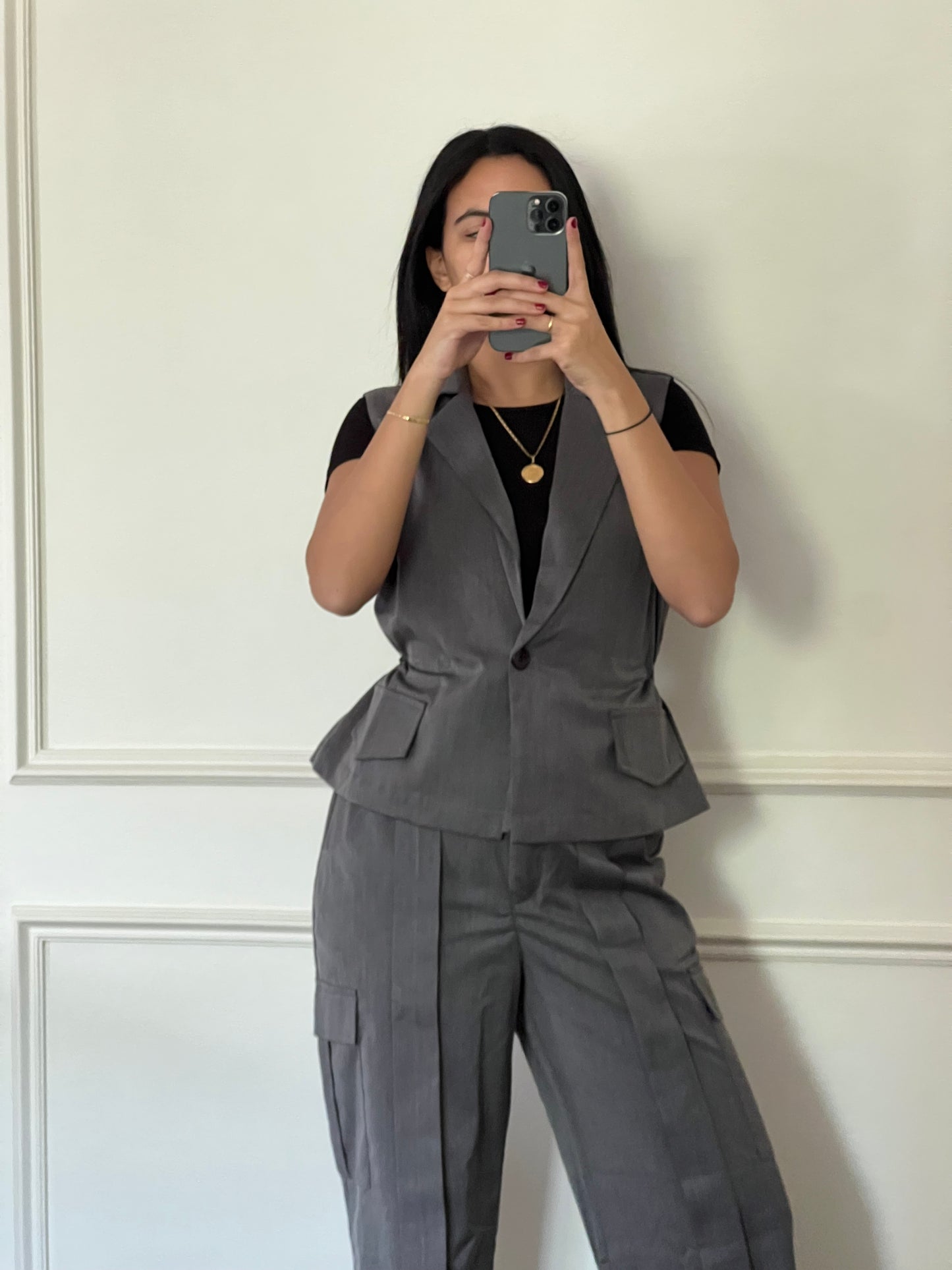 Woman in Grey // Wool Vest