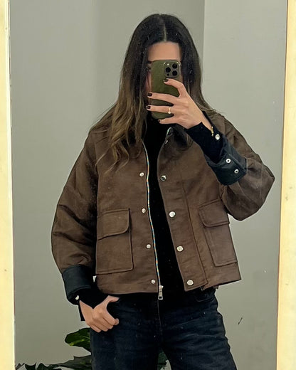 The Barn Jacket in Brown Suede