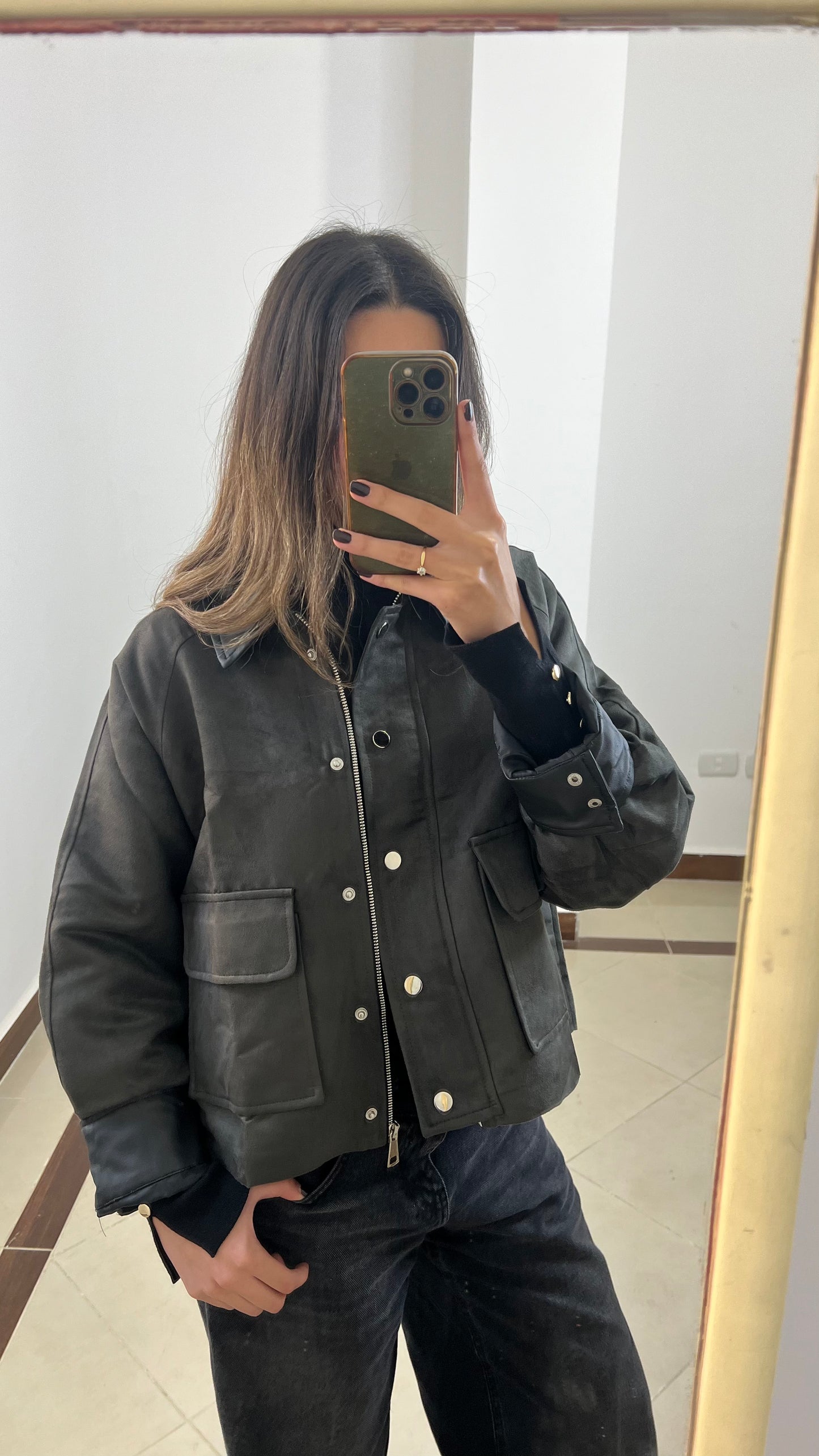 The Barn Jacket in Black Suede