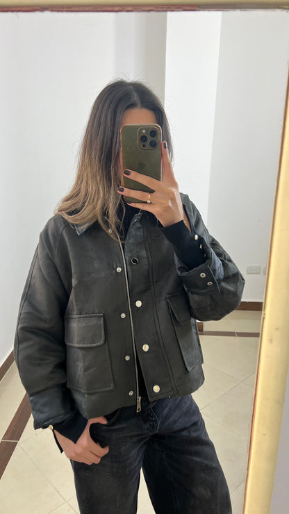 The Barn Jacket in Black Suede