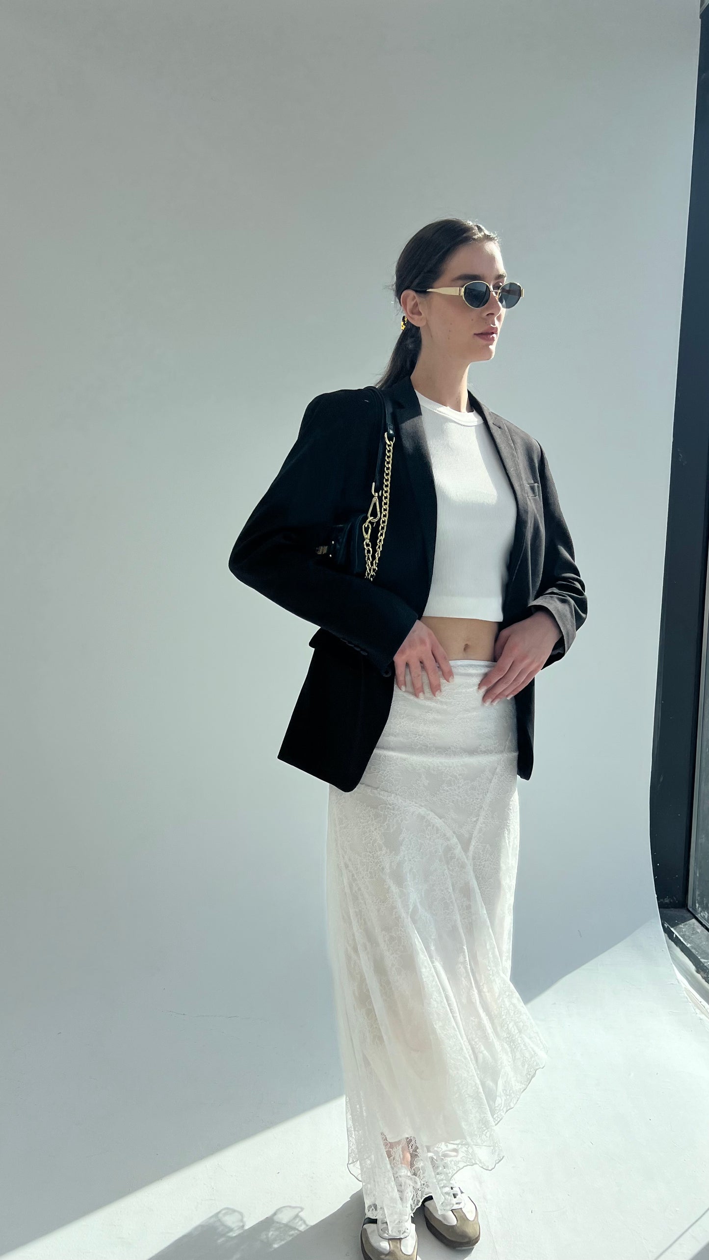 Boho Lace Skirt: Off White