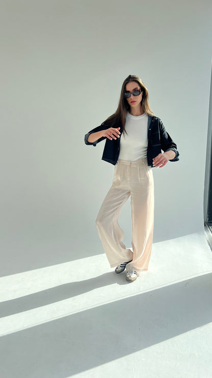 Love Me Shimmer Pants in Nude