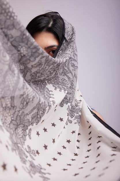 Star Lace: Créme & brown