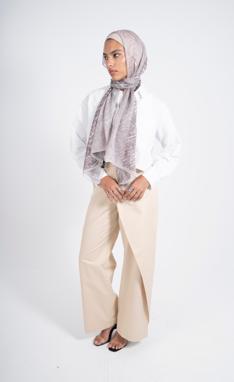Beige OverLap Pants