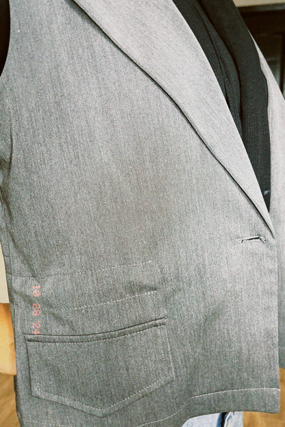 Woman in Grey // Wool Vest