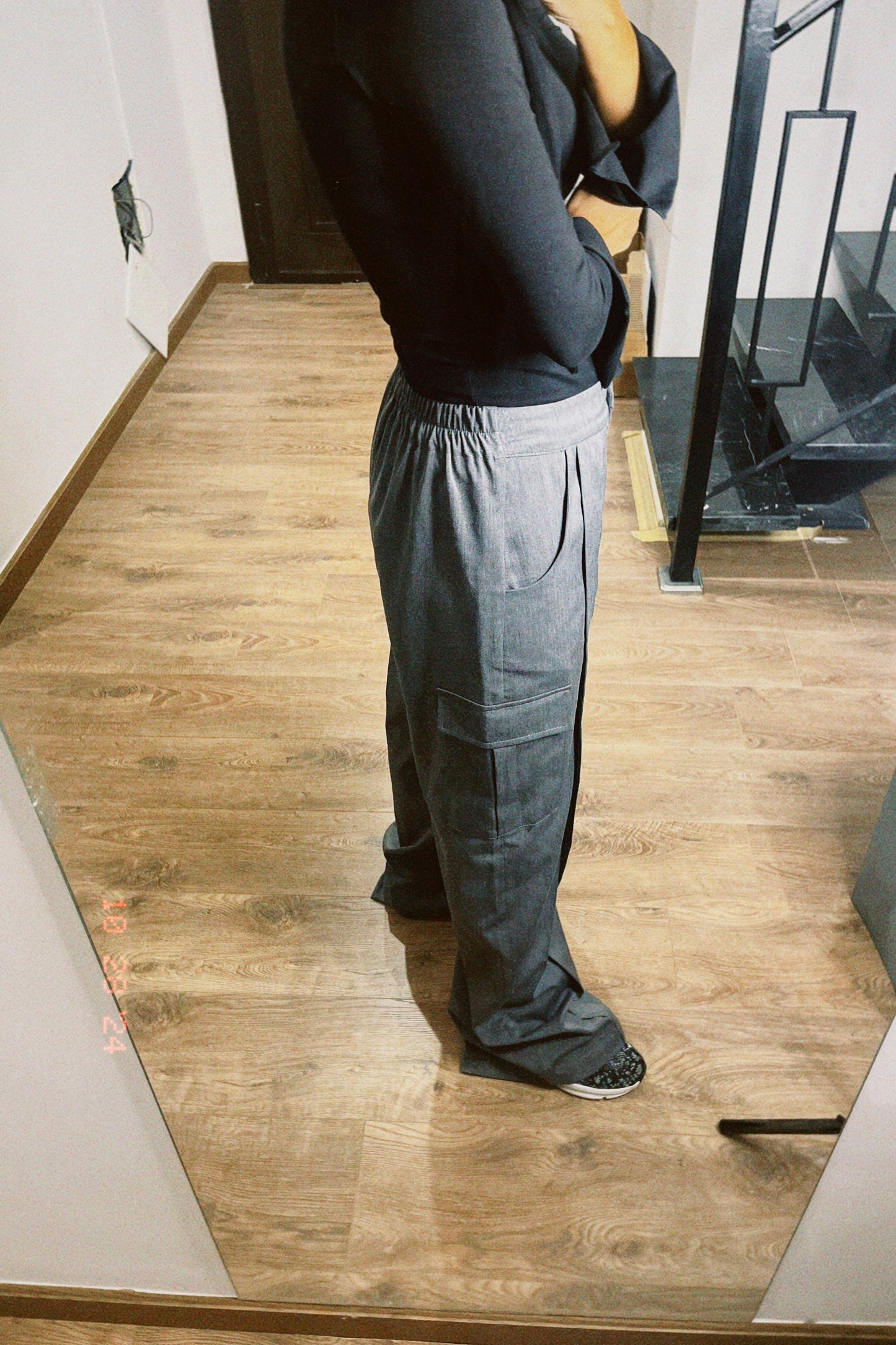 Woman in Grey // Wool Cargo-Work Pants