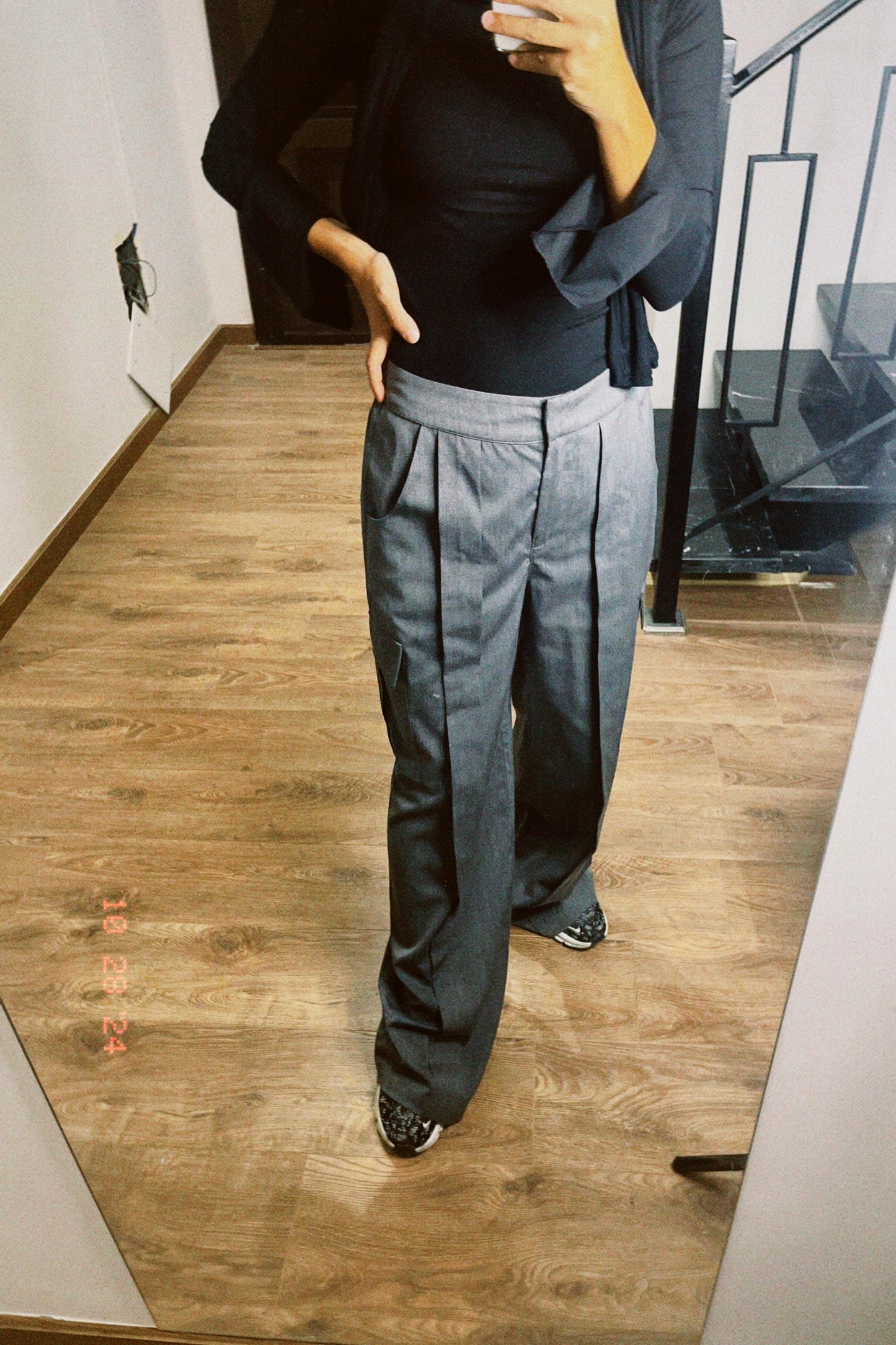 Woman in Grey // Wool Cargo-Work Pants